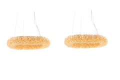 White Crown 1100 by Ango – Sculptural Silk Cocoon Ring Pendant Light