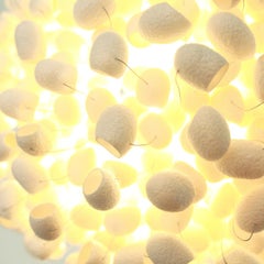 White Crown by Ango – Silk cocoon handcrafted ring of light.