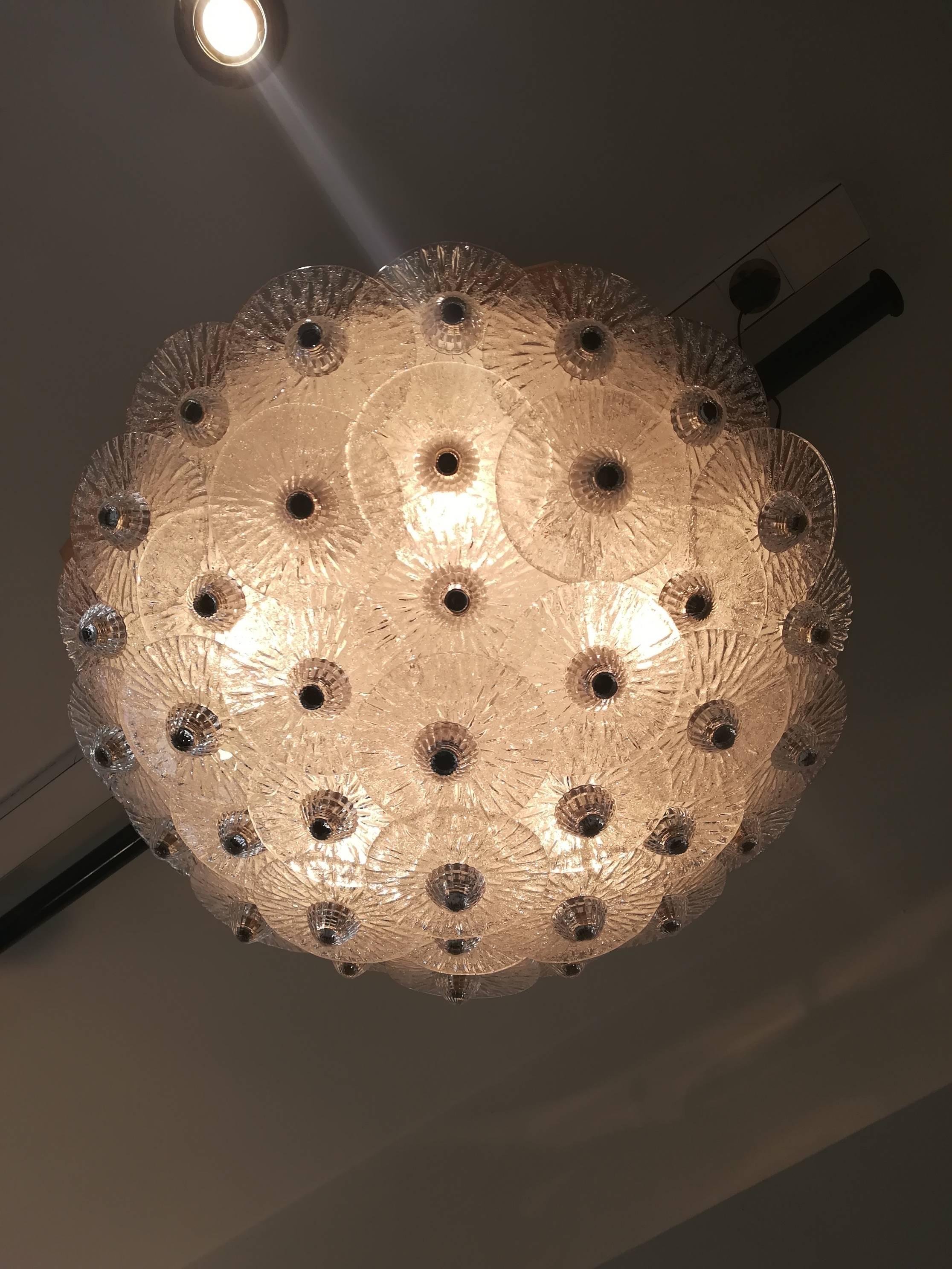 White crystal ceiling light.