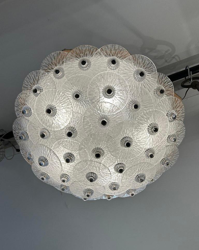 White Crystal Ceiling Light In Excellent Condition For Sale In Saint-Ouen, FR
