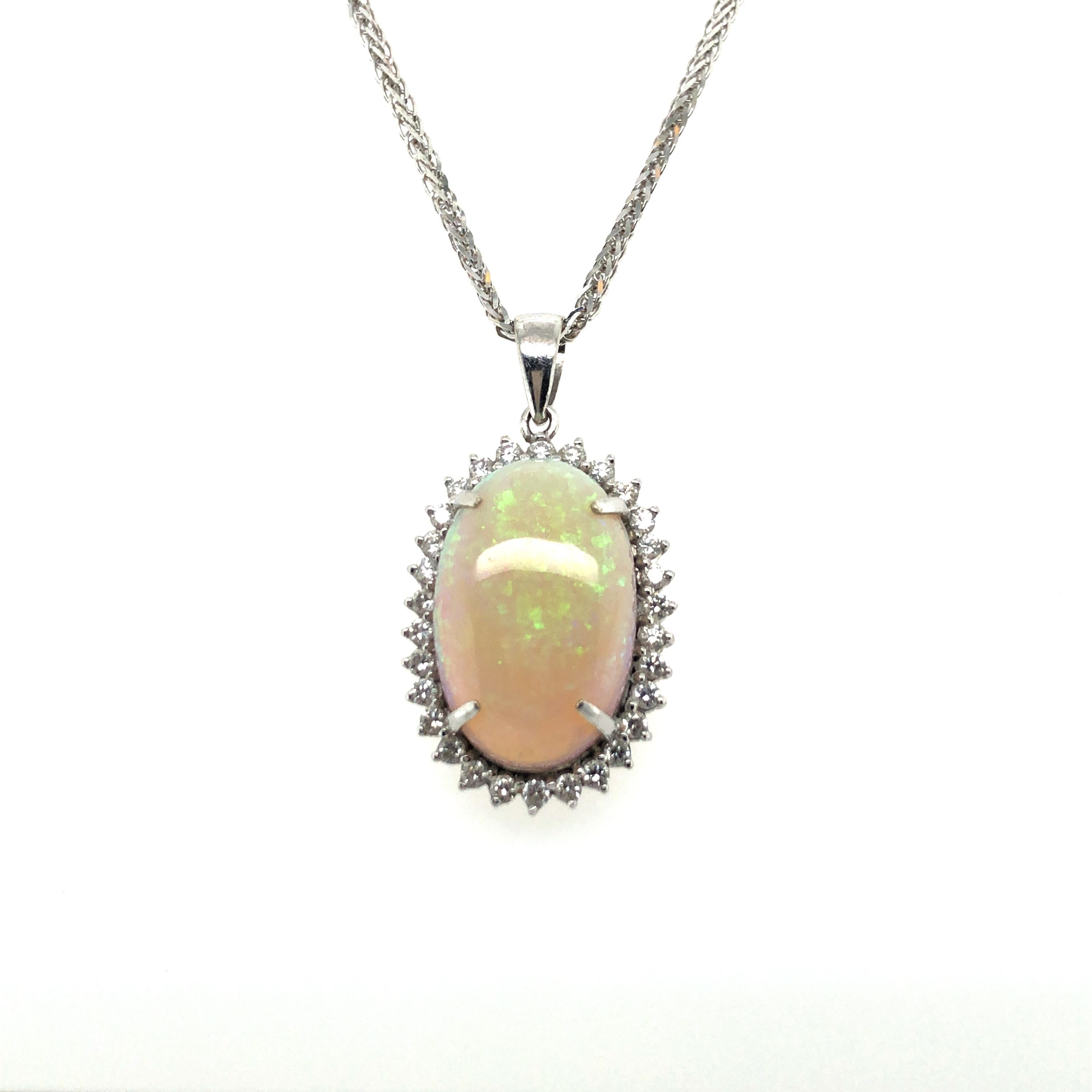 crystal opal pendant
