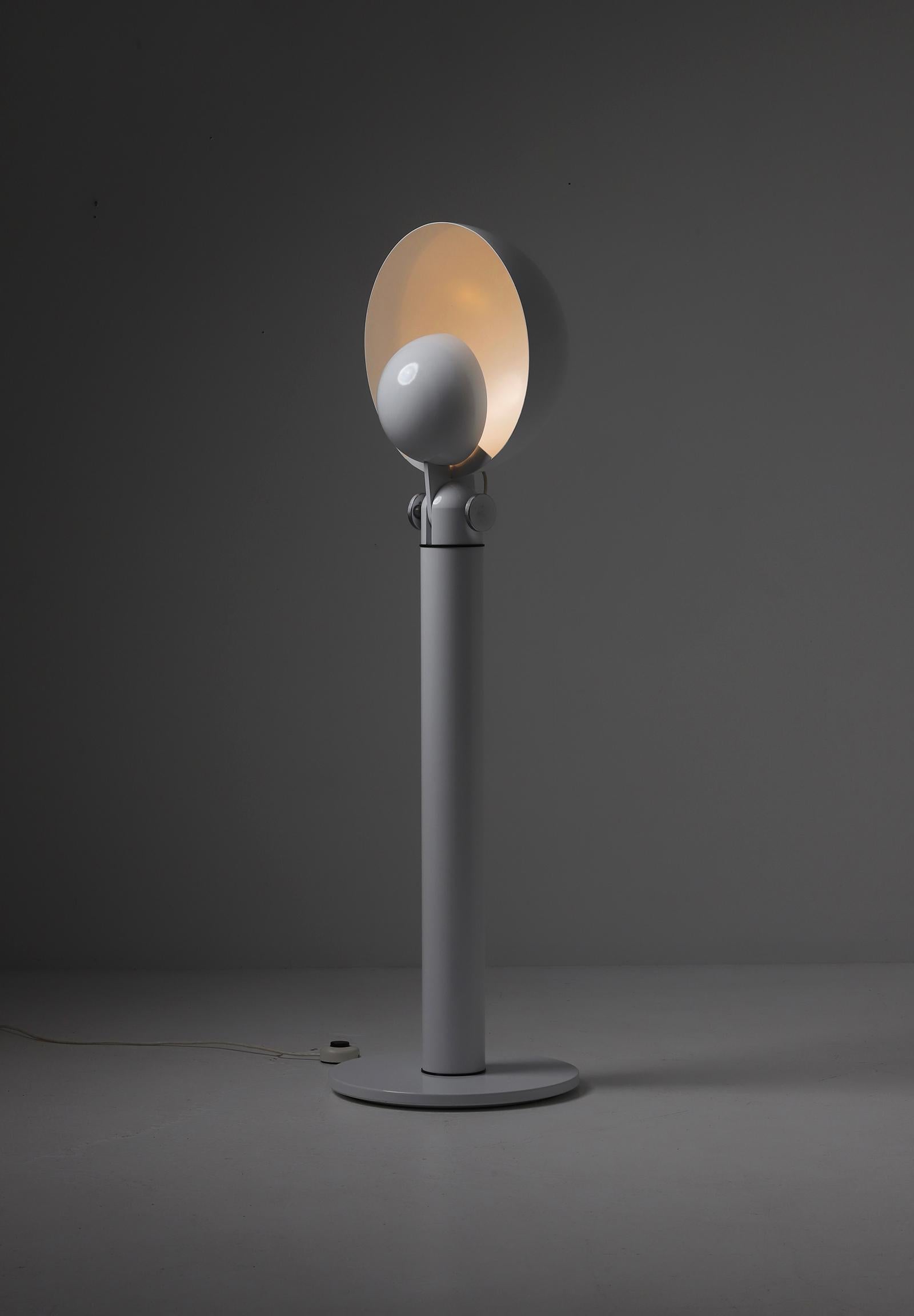 White Cuffia floorlamp in by Francesco Buzzi for Bieffeplast 1969 4