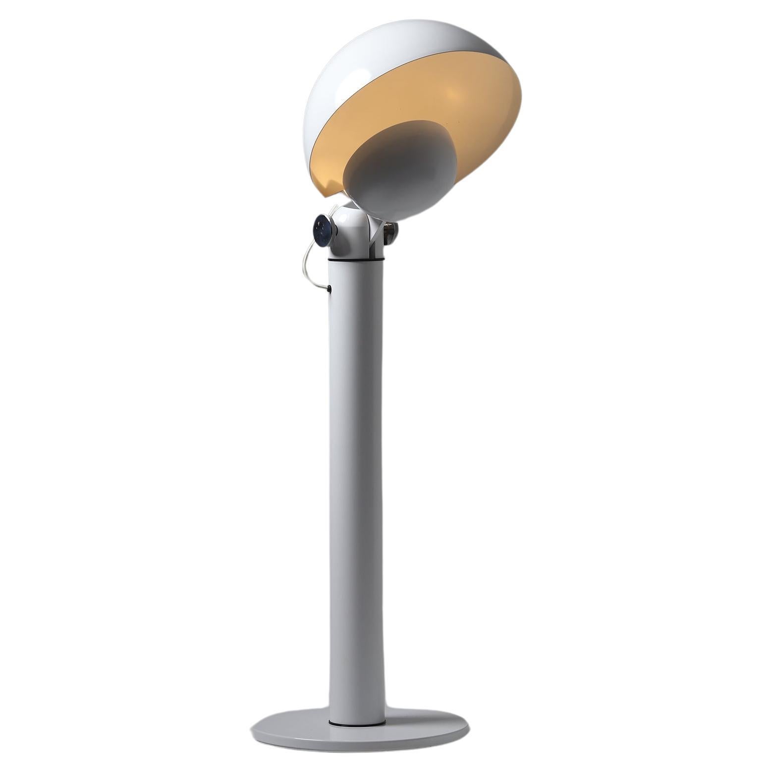 White Cuffia floorlamp in by Francesco Buzzi for Bieffeplast 1969 For Sale