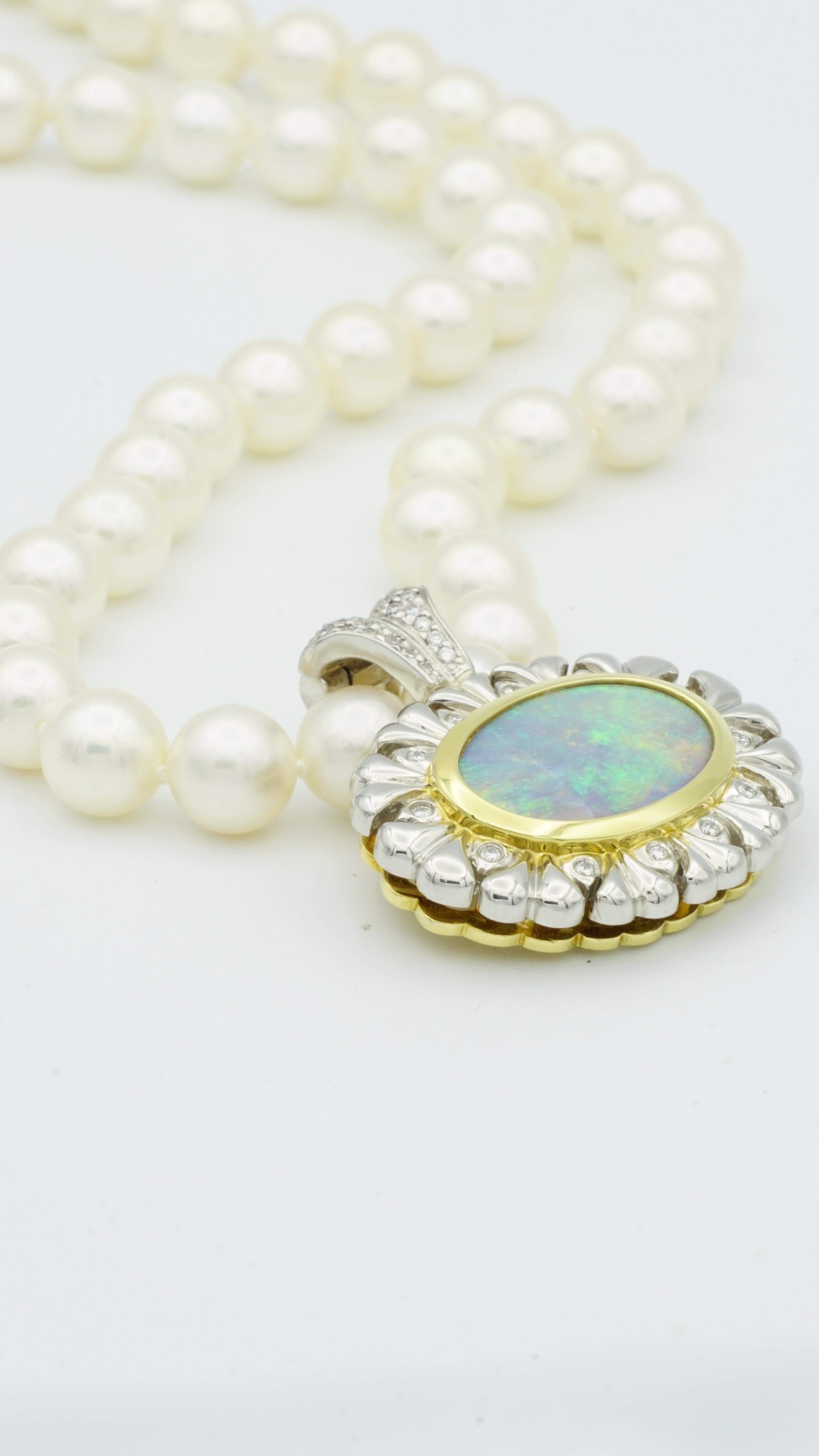 transparent pearl necklace