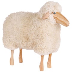 White Curly Wool and Pinewood Small Sheep