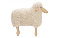 White Curly Wool and Pinewood Small Sheep