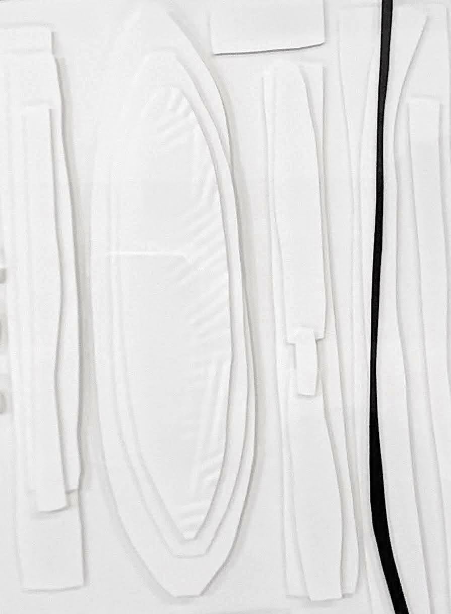 Collage de papier blanc de l'artiste Nurit Amdur, U.S.A. Contemporain Neuf à New York, NY