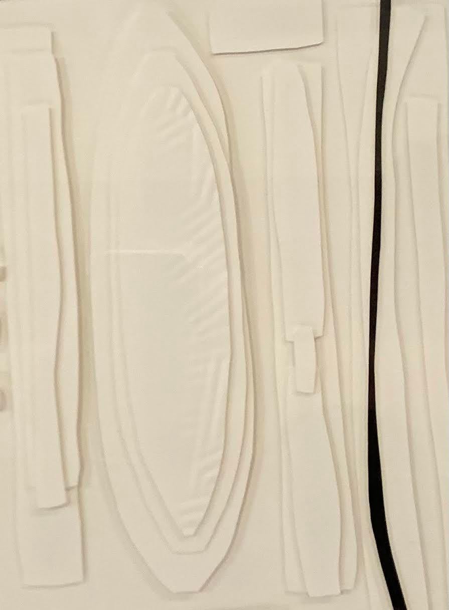 XXIe siècle et contemporain Collage de papier blanc de l'artiste Nurit Amdur, U.S.A. Contemporain