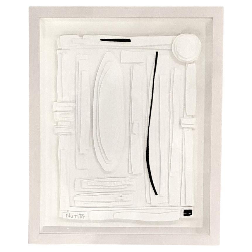 White Cut Paper Collage by Artist Nurit Amdur, U.S.A. Contemporary