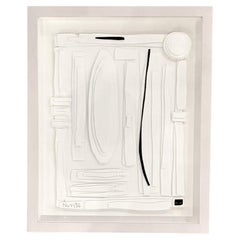 Collage de papier blanc de l'artiste Nurit Amdur, U.S.A. Contemporain