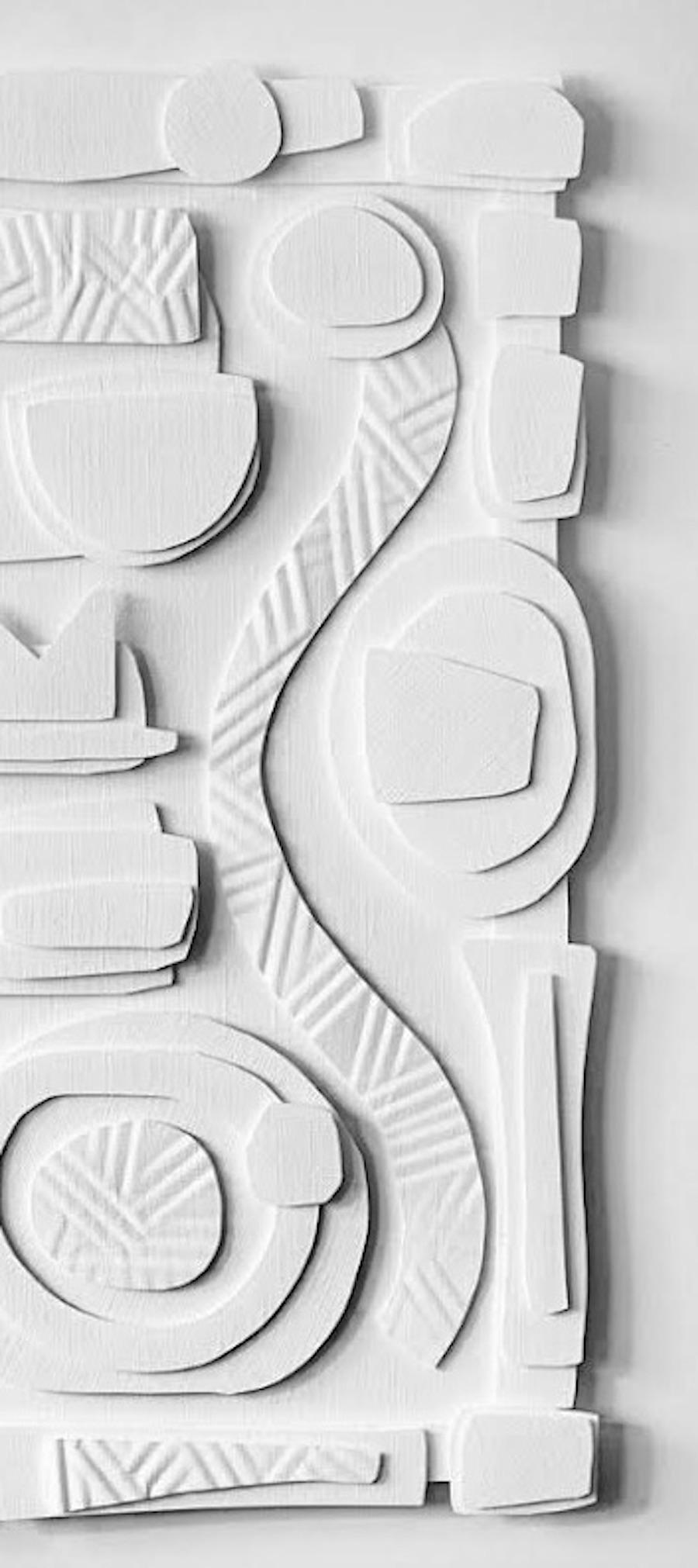 Collage de papel cortado blanco de Nurit Amdur, EE.UU., Contemporáneo en Nuevo estado para la venta en New York, NY
