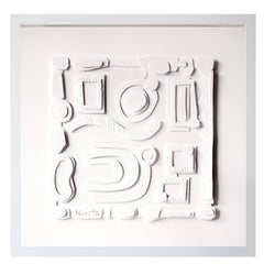 White Cut Paper Collage By Nurit Amdur, U.S.A., Contemporary