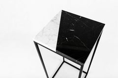 White Cut Side Table Small