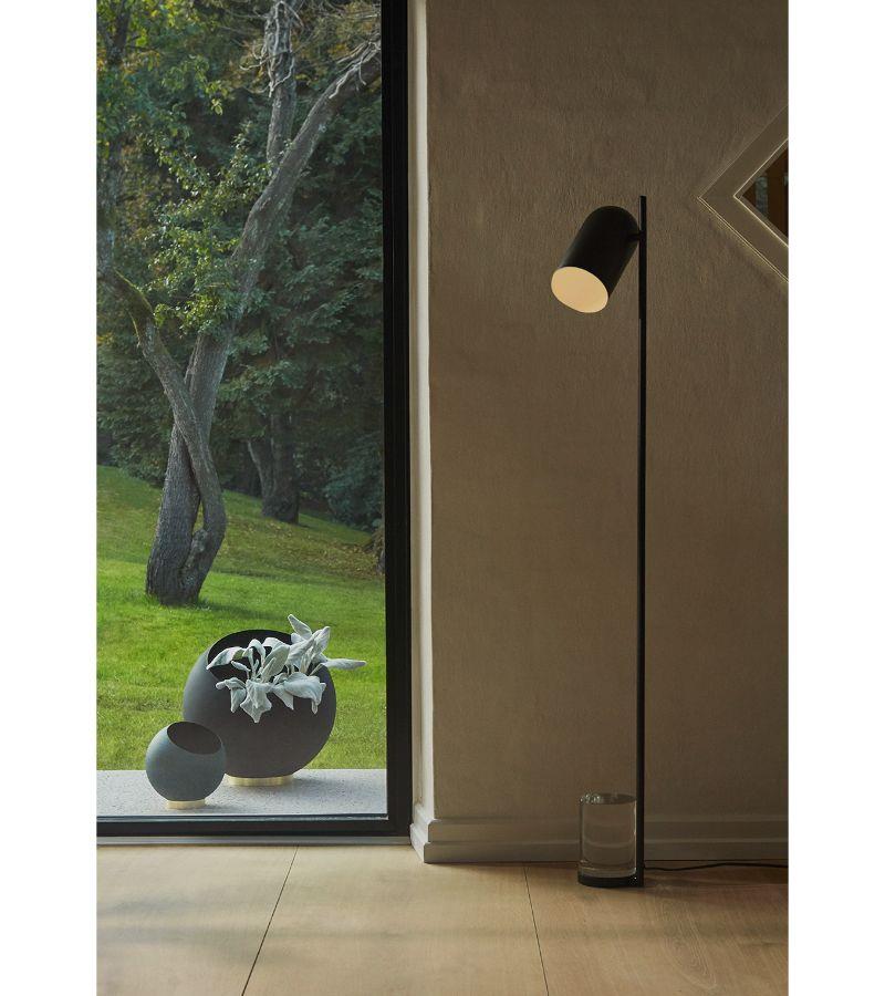 Modern White Cylinder Floor Lamp