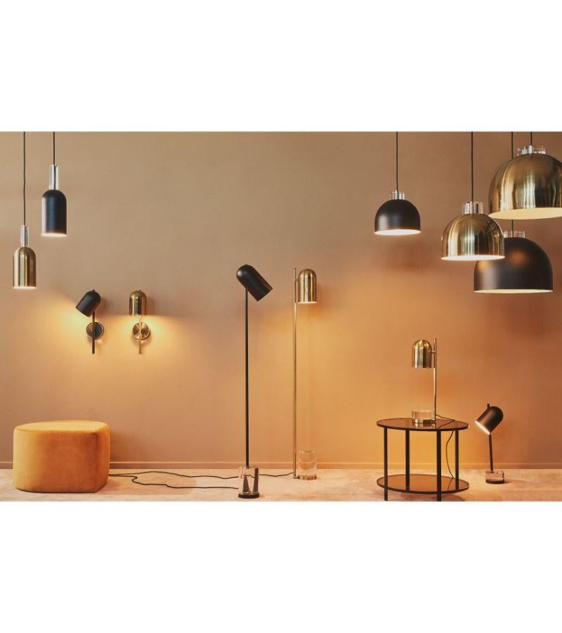 Brass White Cylinder Floor Lamp