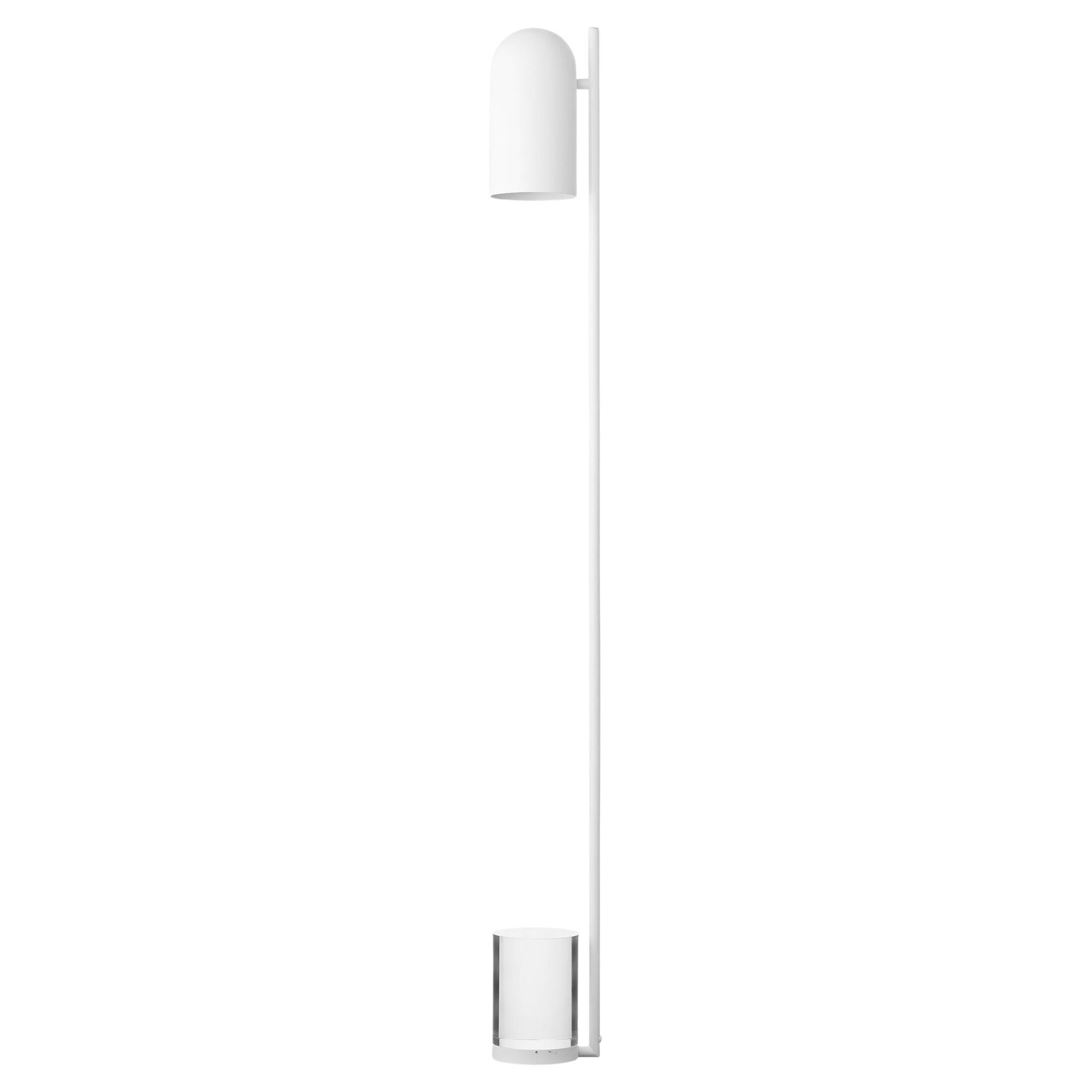 White Cylinder Floor Lamp For Sale
