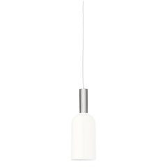 Lampe pendante cylindrique blanche