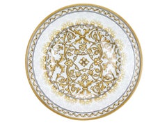 White Damask Plate by deBlona