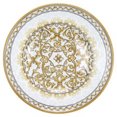 White Damask Plate by deBlona