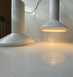 White Danish Ceiling Lamps by Sidse Werner for Holmegaard, 1970s
