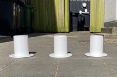 White Danish Minimalist Pipe Flush Mounts by Friis & Moltke for Lampas, 1970s