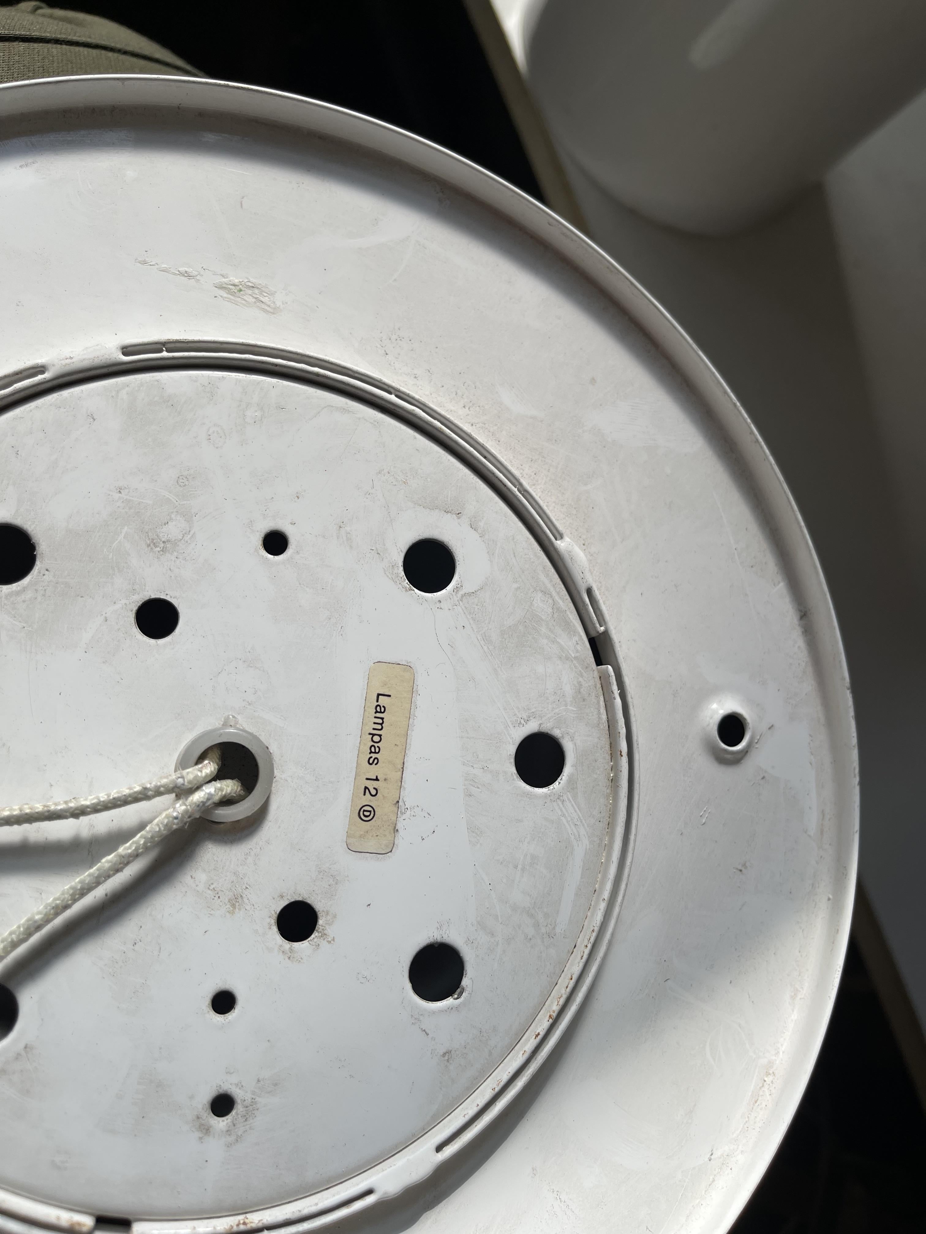 White Danish Minimalist Pipe Flush Mounts by Friis & Moltke for Lampas, 1970s For Sale 2