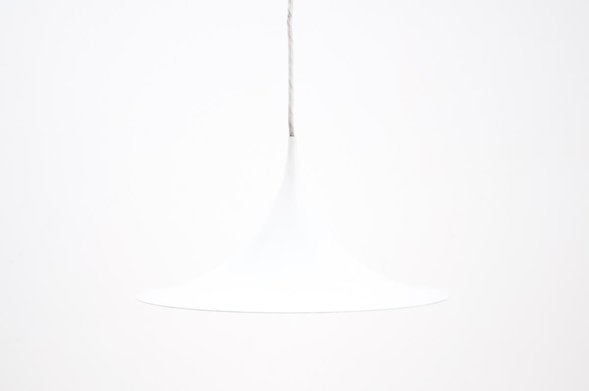 Mid-Century Modern White Danish Pendant Lamp, 1960s For Sale