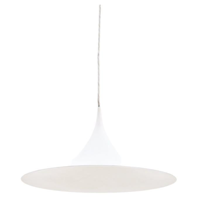 White Danish Pendant Lamp, 1960s For Sale