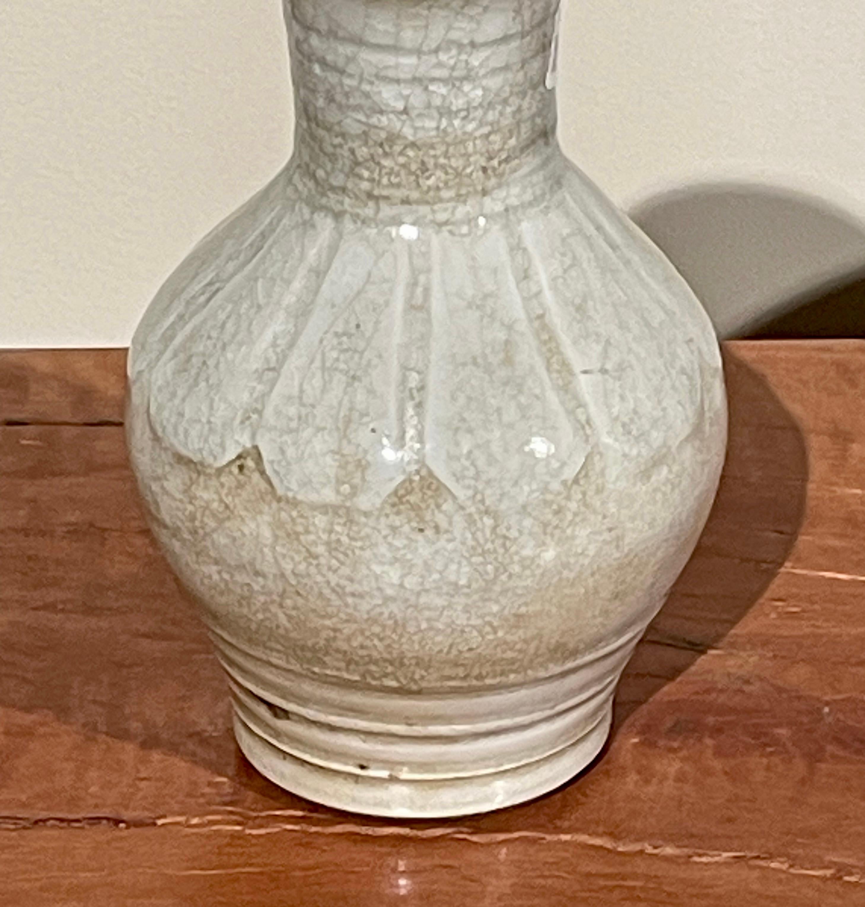 White Decorative Patterned Vase, China, Contemporary In New Condition In New York, NY