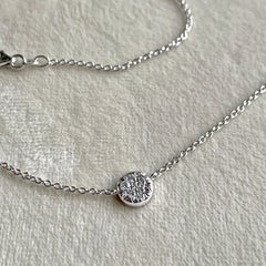 White DEGVVS Brilliant-Cut Diamond Pendant with Necklace