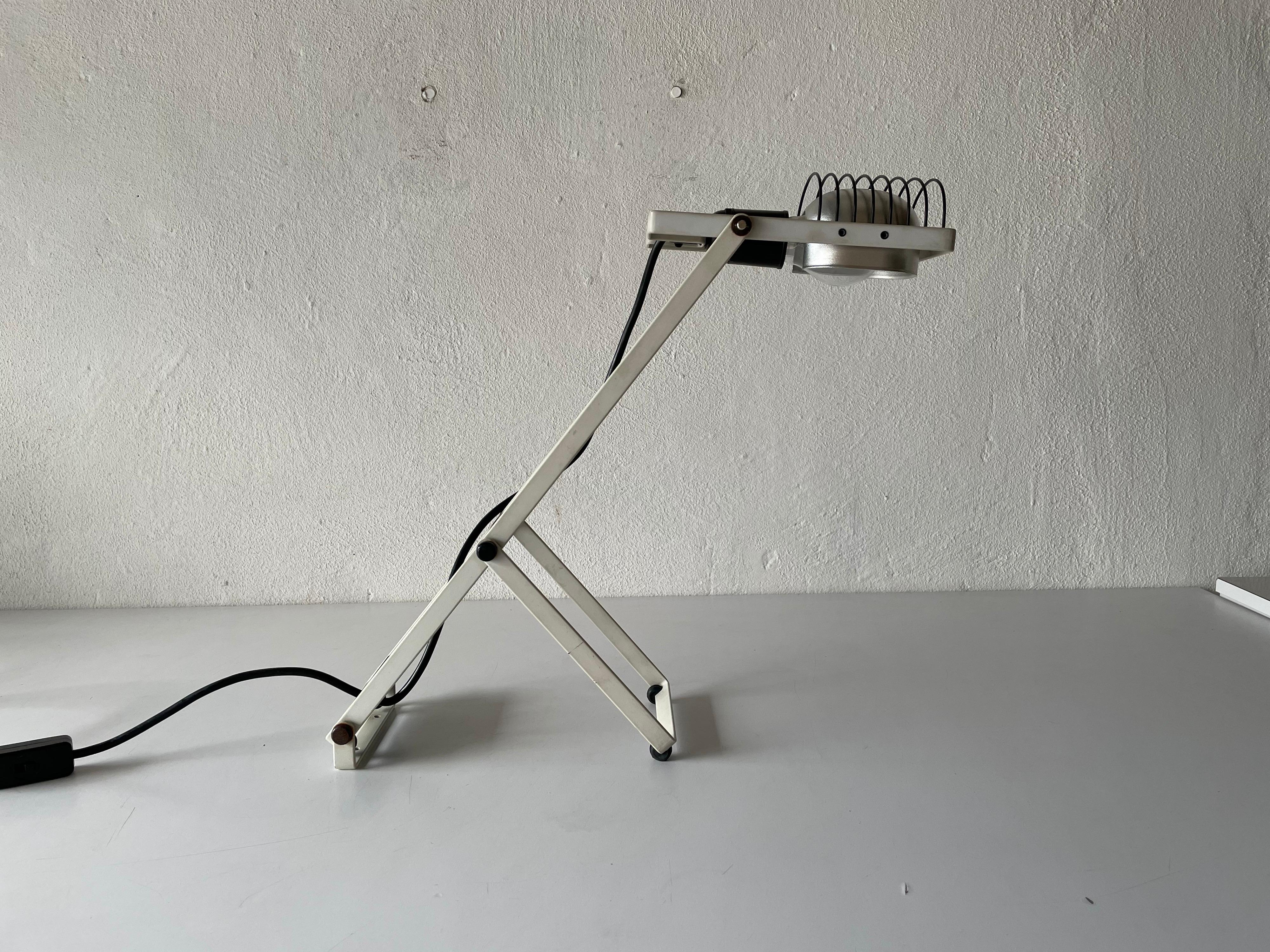 White desk lamp by Ernesto Gismondi for Artemide, 1970s, Italy

Adjustable head and body. 

Very high quality.
Fully functional.


Original cable and plug. This lamp is suitable for EU plug socket. Switch on-off on the cable.

Lamps are in