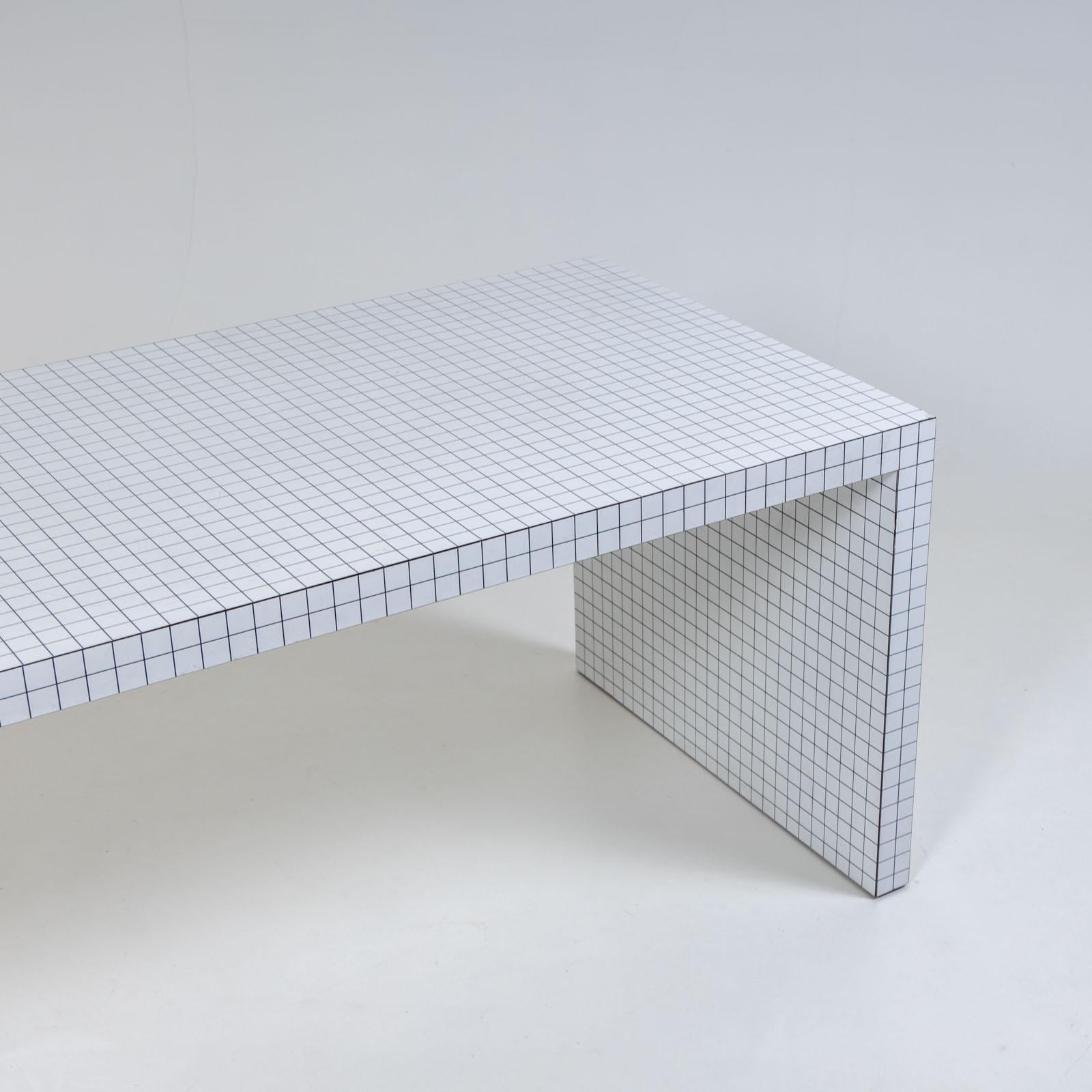 Italian White Desk 'Quaderna 2830' by Zanotta, Italy 1970s