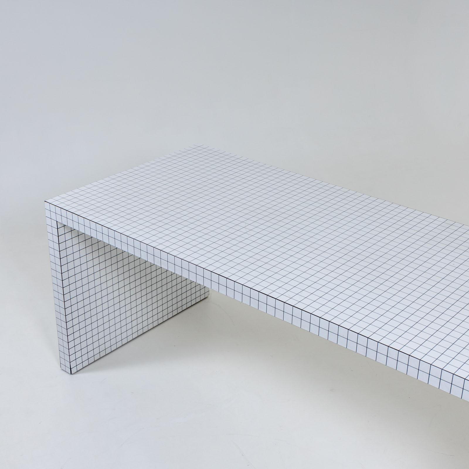 Laminated White Desk 'Quaderna 2830' by Zanotta, Italy 1970s For Sale