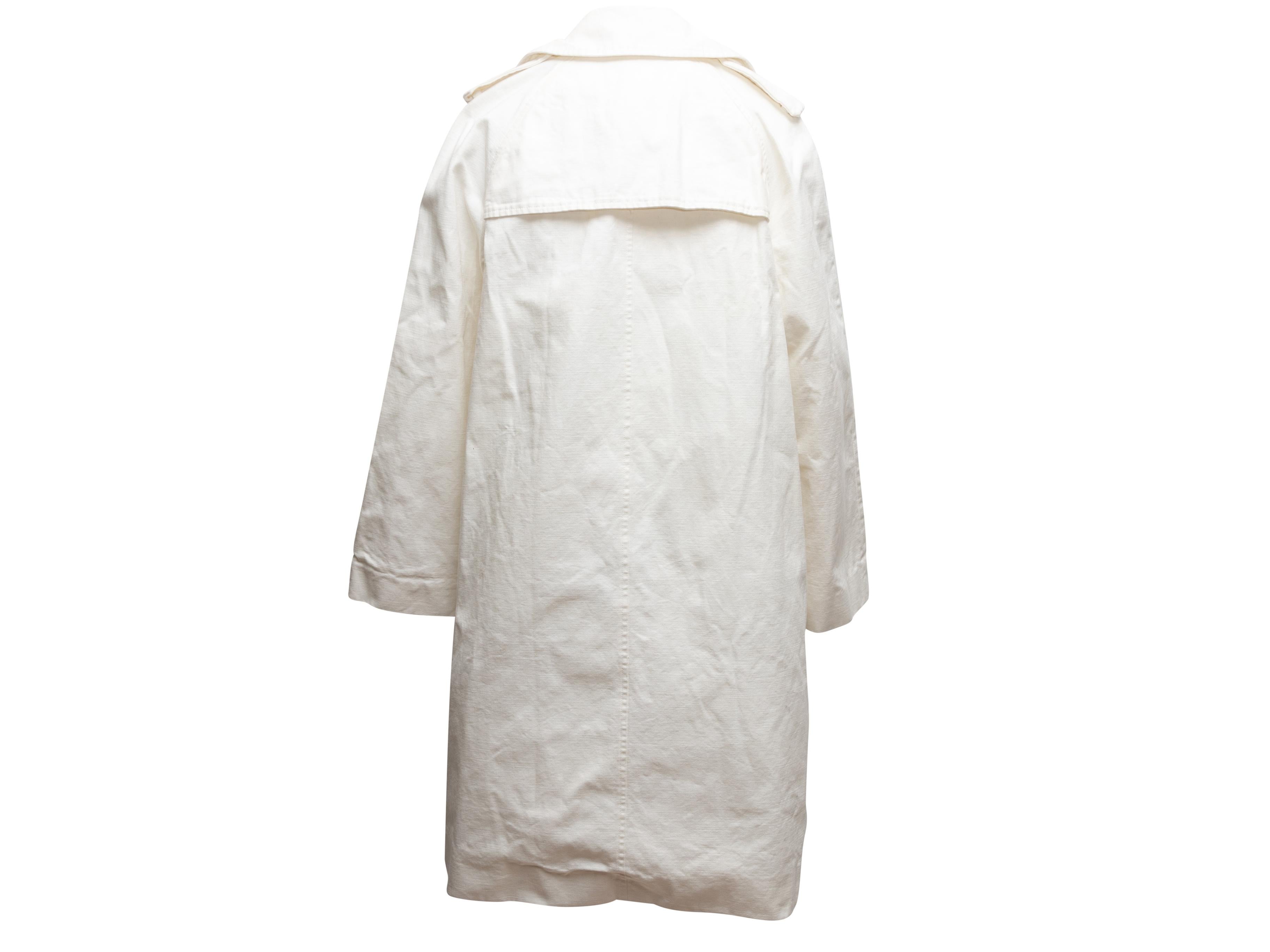 Weißer D&G-Trenchcoat aus Baumwolle in Weiß, Größe IT 44 2