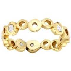 White Diamond 0.30 Carat 14 Karat Yellow Gold Ring Wedding or Engagement Band