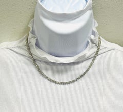 White Diamond 3 Prong Tennis Necklace in 14K White Gold