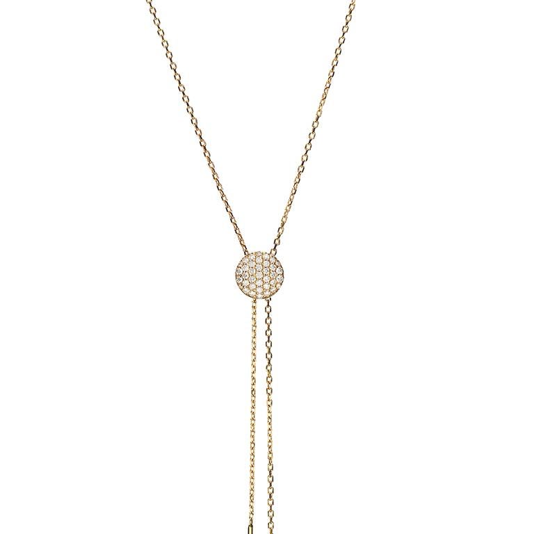 With the aim of exploring movement in jewelry, our Cravate Collection is a modern twist on the bolo chain necklaces. Meticulously pave set with diamonds and semi-precious stones, our playful Cravates look great on a white t-shirt as well as a