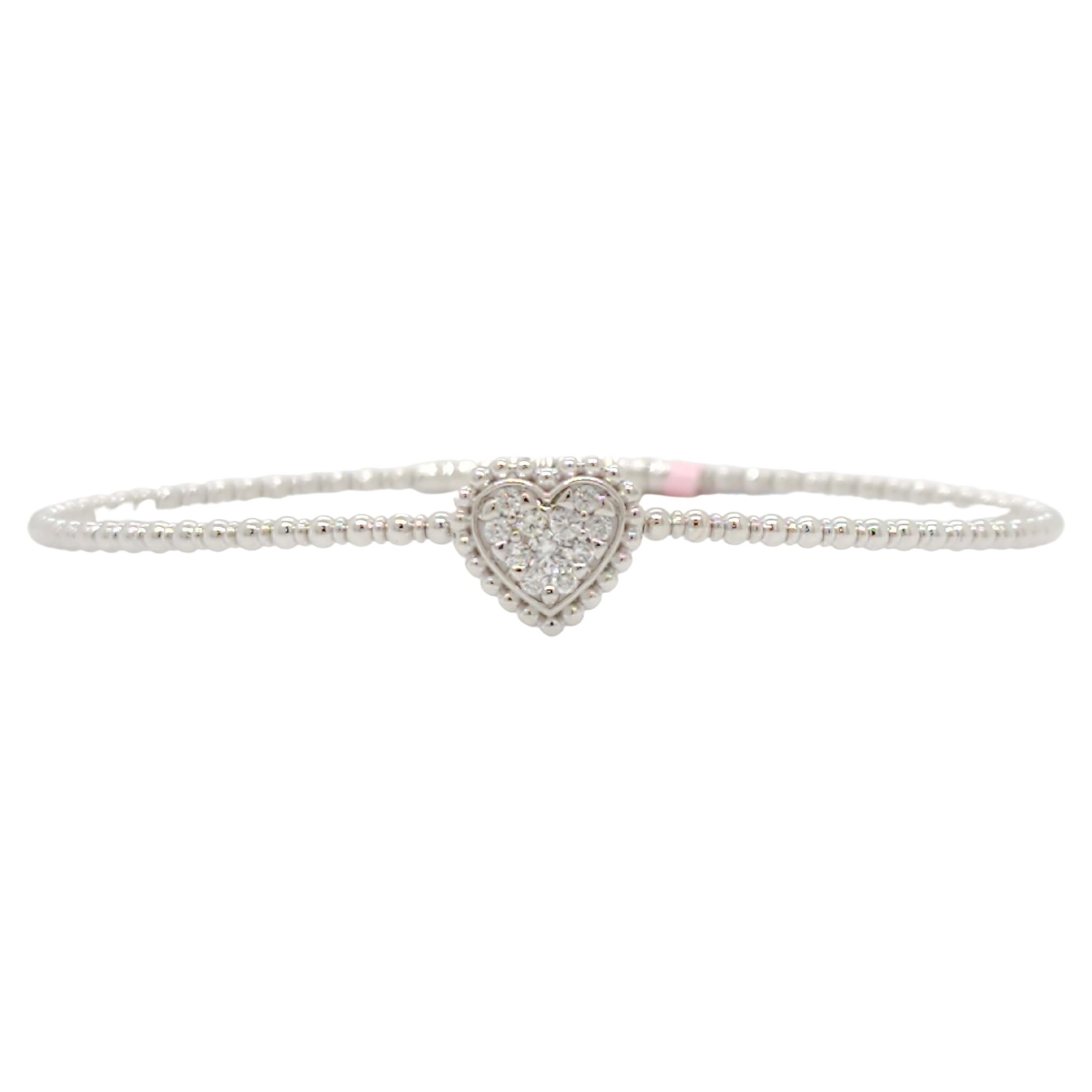 18K White Gold Diamond Bangle main image 1