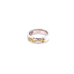White Diamond and 18 Karat-22 Karat Gold Engagement Ring