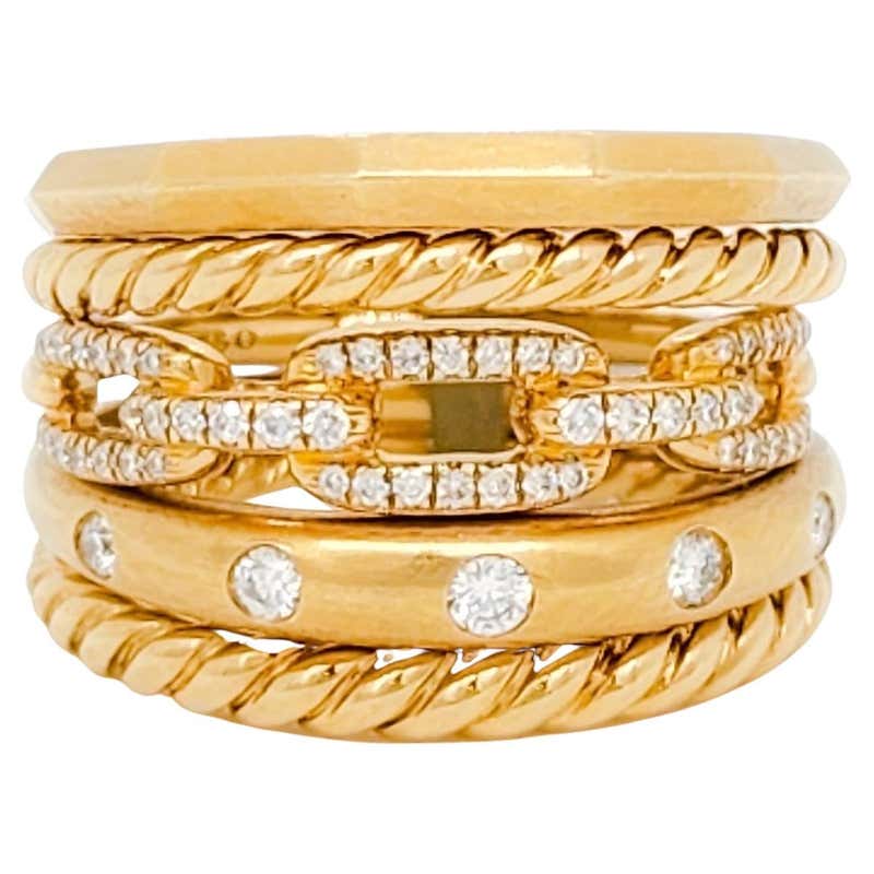 18K Gold Fabri Stackable Diamond Ring For Sale at 1stDibs