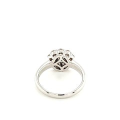 White Diamond and White Gold Engagement Ring
