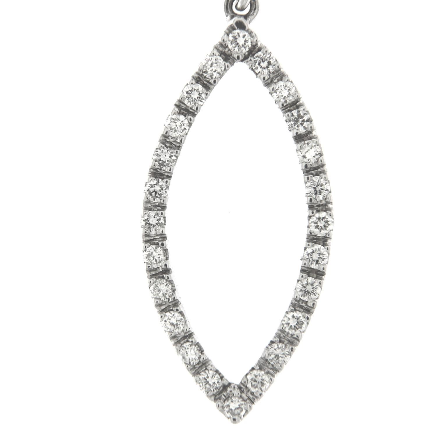Brilliant Cut White Diamond and White Gold Necklace, Collection Pingpong For Sale