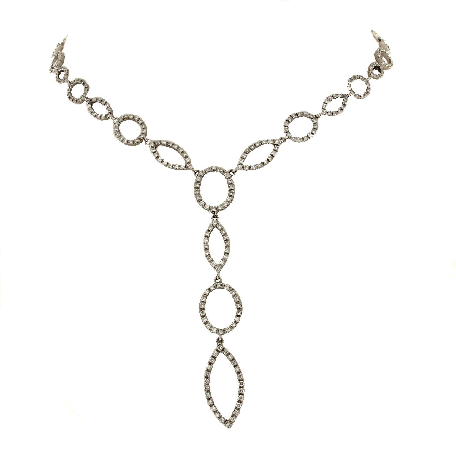 White Diamond and White Gold Necklace, Collection Pingpong