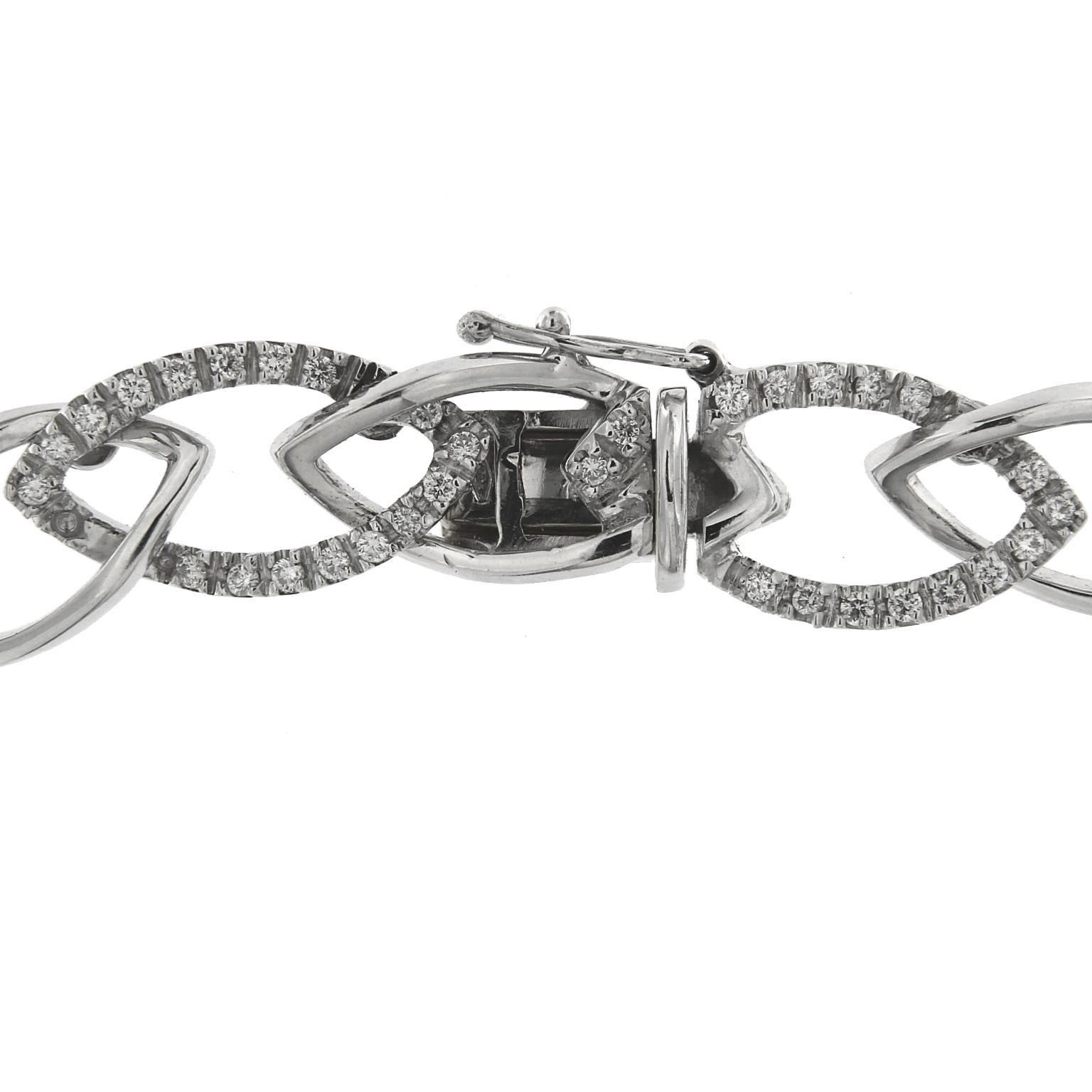 Women's Elegant White Gold Necklace with Diamonds from the 
