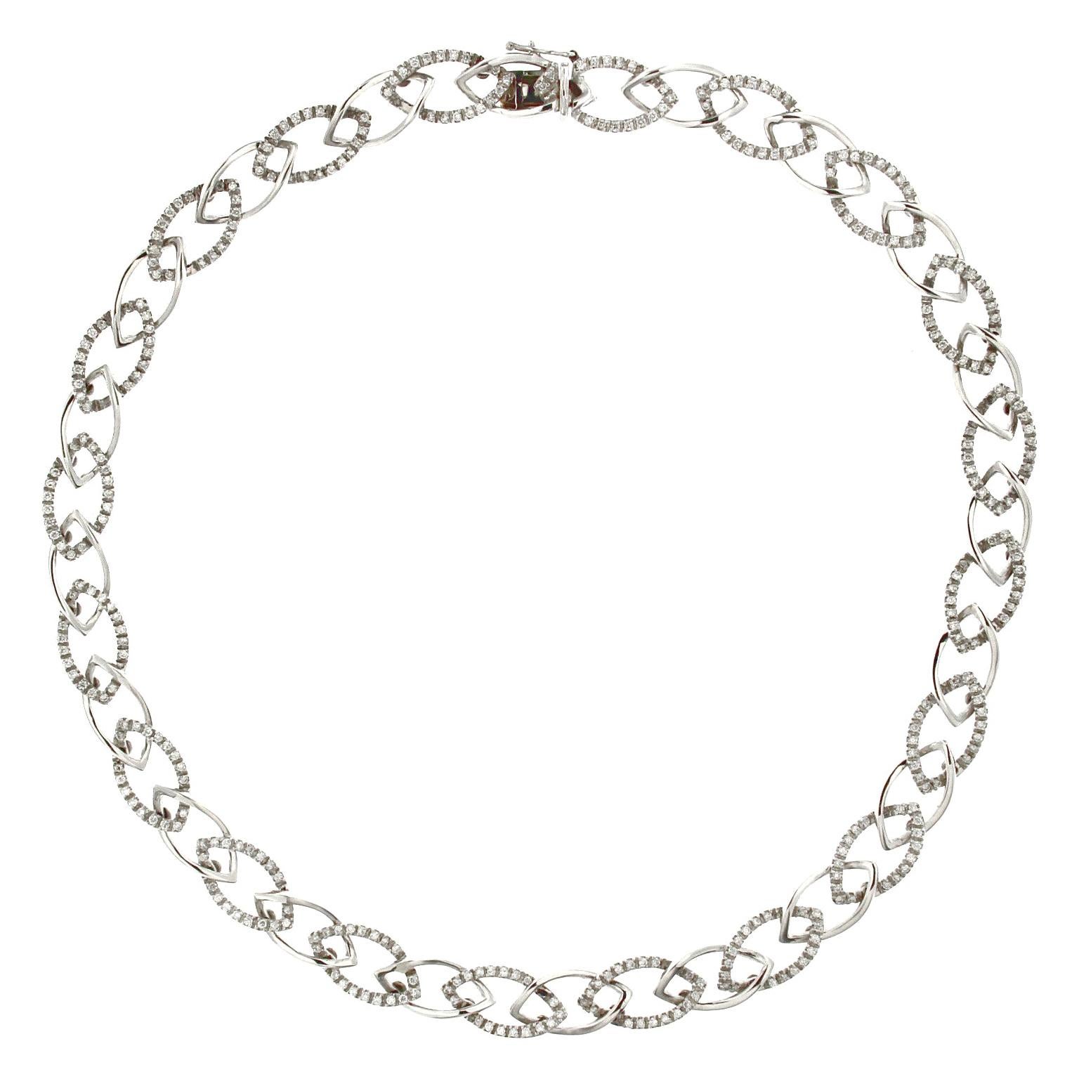 White Diamond and White Gold Necklace SPIGA Collection