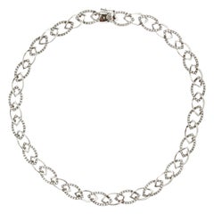 Elegant White Gold Necklace with Diamonds from the "SPIGA" Collection