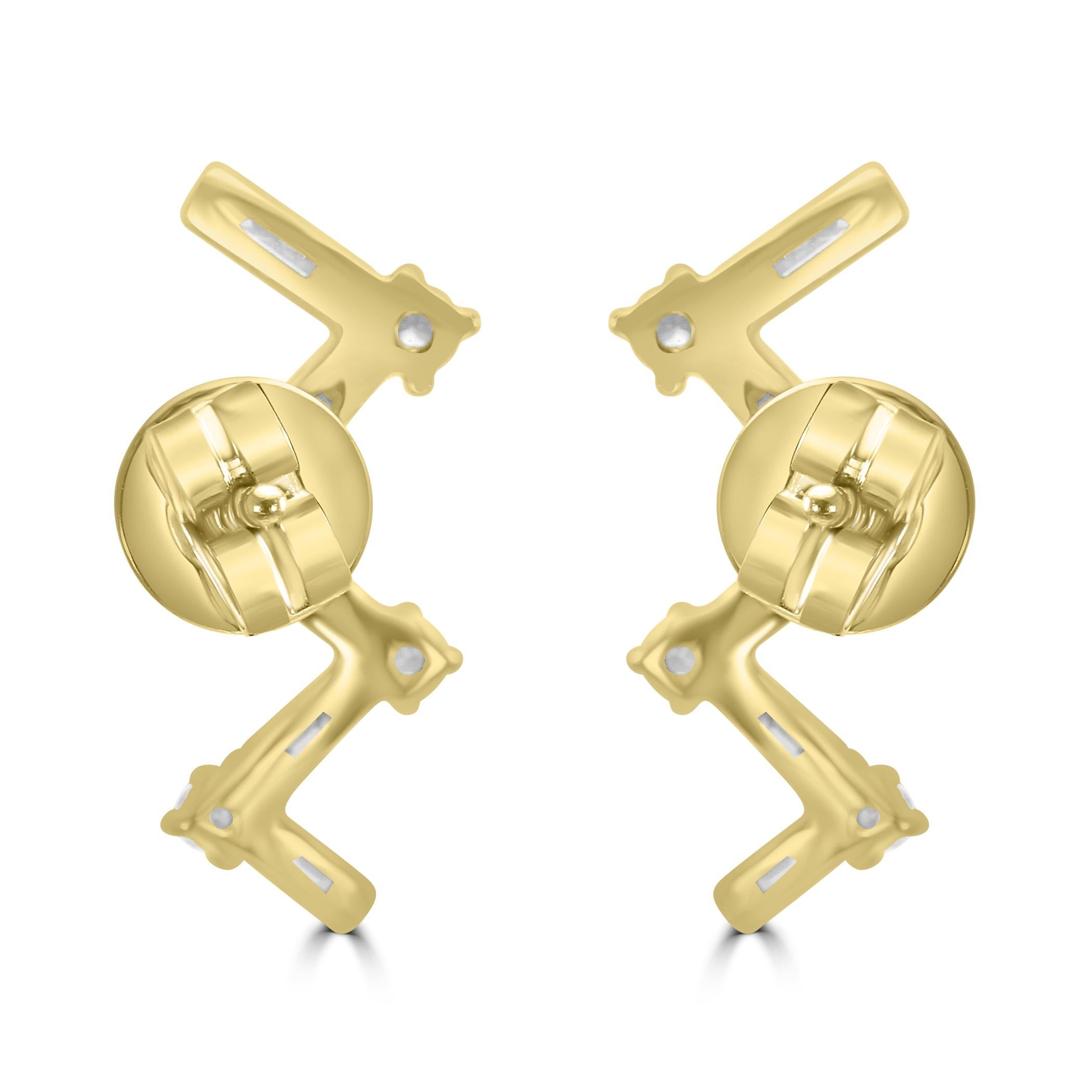 Taille baguette Clous d'oreilles mode 