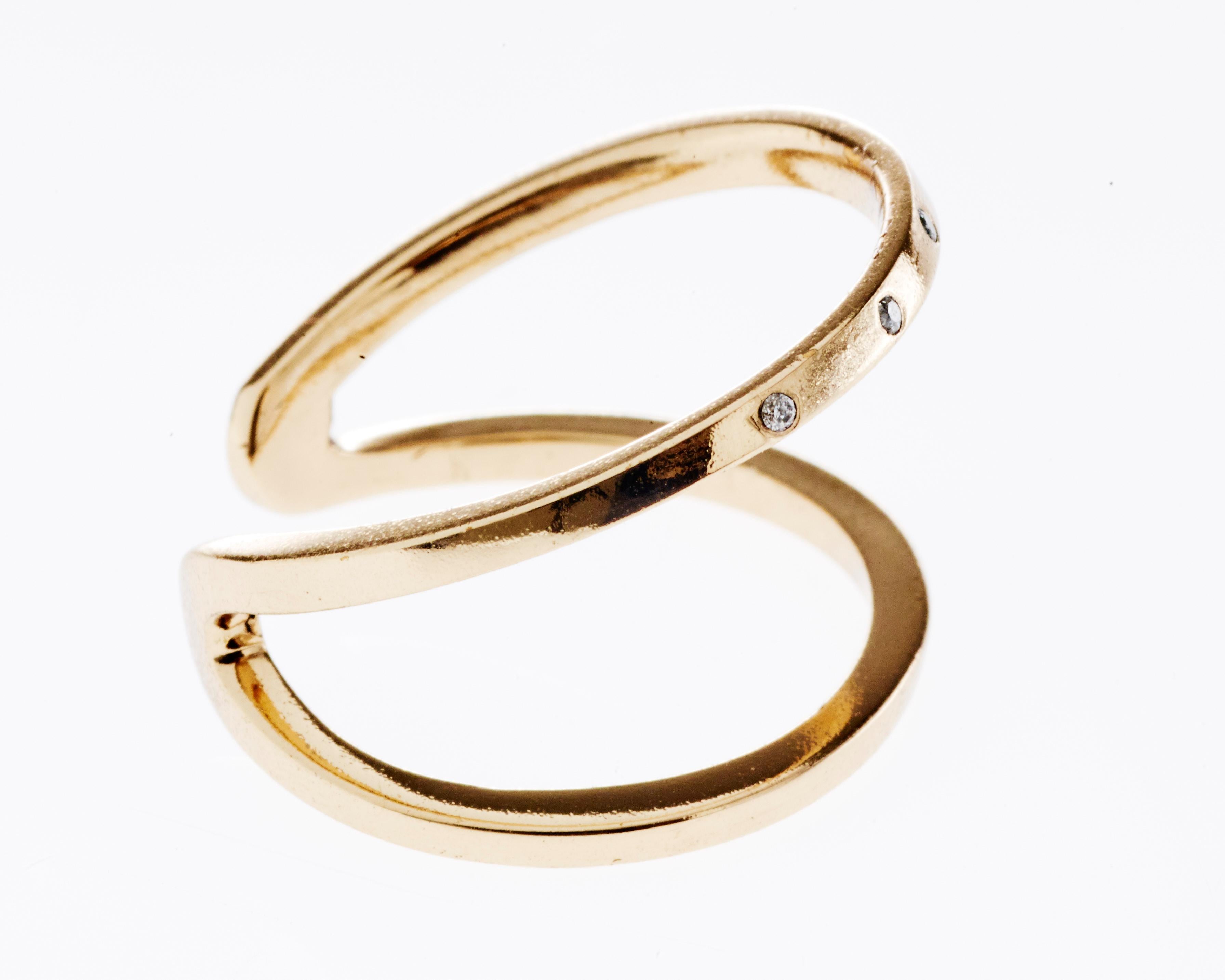 Brilliant Cut White Diamond Band Ring 14 Karat Gold