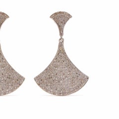 White Diamond Bell Earrings