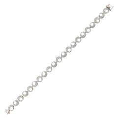 Bracelet en or blanc 14 carats avec diamants blancs